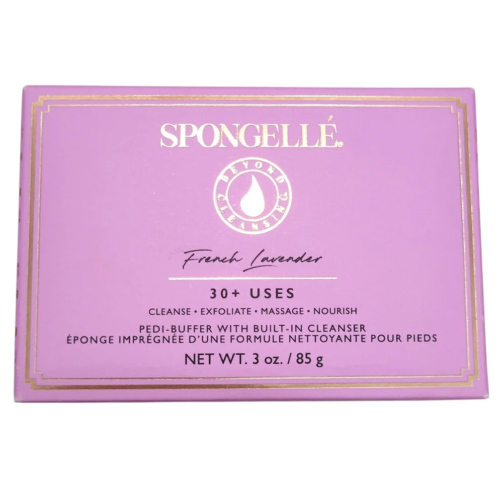 Spongelle French Lavender Spa Pedi Buffer NIB 30 Uses 3 oz